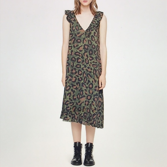 Zadig & Voltaire Rebelle Leo midi dress XS - Picture 6 of 9
